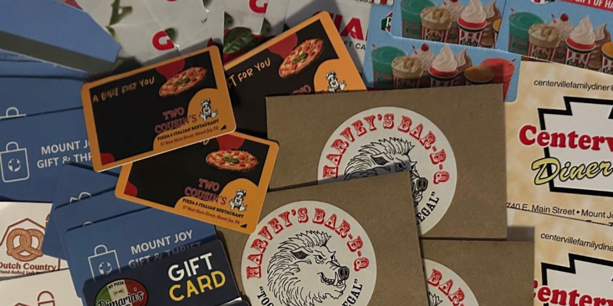 Gift cards donated to support students experiencing homelessness