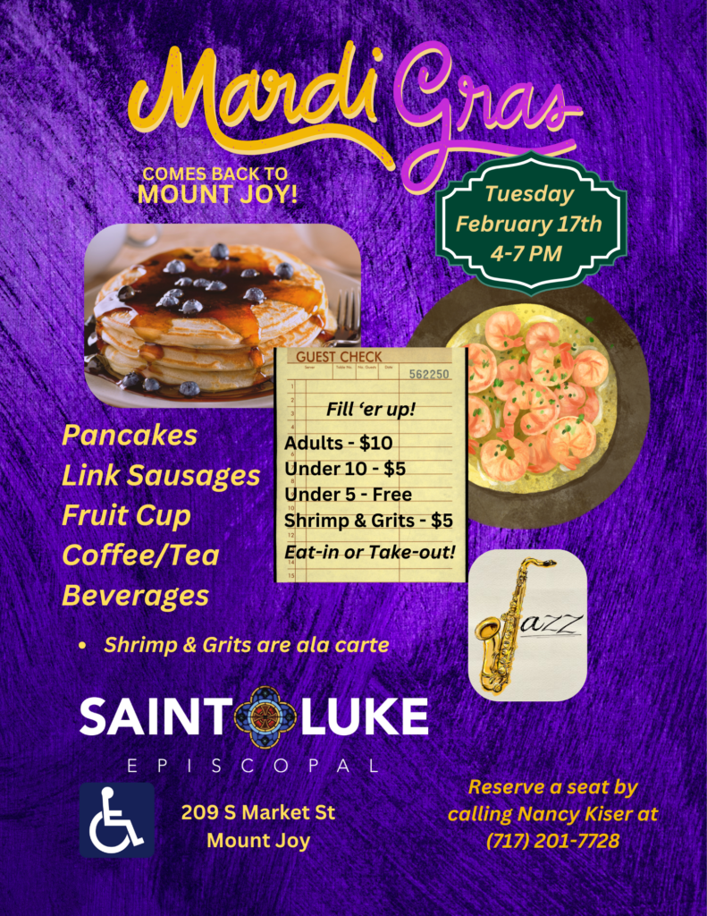 Saint Luke Episcopal Church Mardi Gras Poster