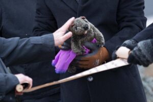 Mount Joy Minnie reads from her proclamation in 2022.