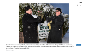 Carl and Greg and Mount Joy Minnie Groundhog Day 2022.