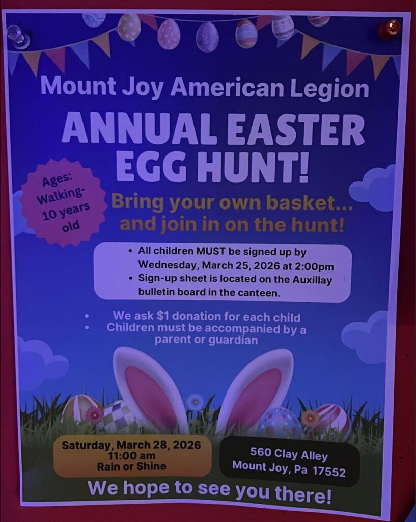 American Legion Egg Hunt flyer