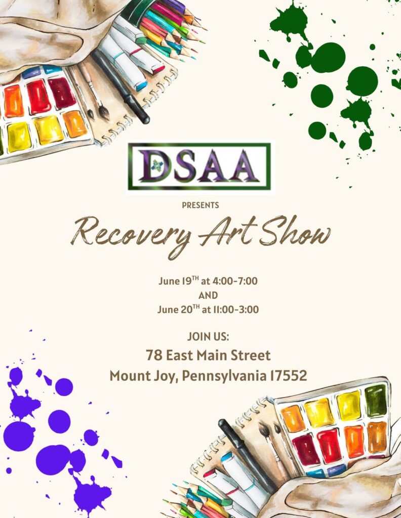 DSAA Recovery Art Show June 19 and 20 2026