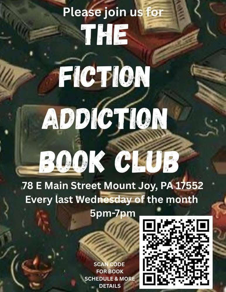 Fiction Addiction Book Club flyers